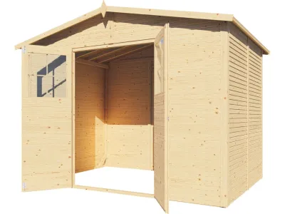 Gartenhaus Alexis 4 Rhombusprofil 18 mm natur Produktbild #3