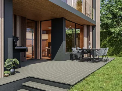 WPC Kovalex-Terrassendiele grau mattiert Produktbild #1