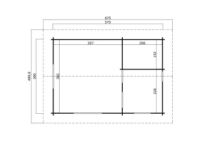 Gartenhaus Blockbohlenhaus Caroline Set Gold 40 mm lichtgrau Produktbild #2