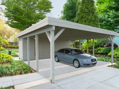 Carport Karl 40,6 m² naturbelassen Produktbild #1