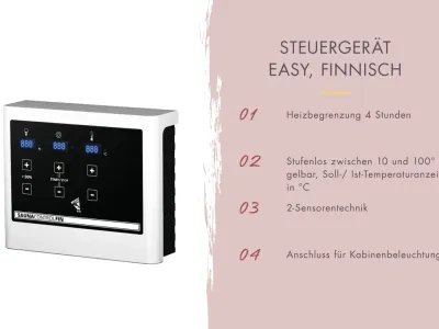 Massivholzsauna Sonara bronzierte Ganzglastür Produktbild #9