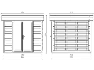 Gartenhaus Homeoffice Ivar 28 mm naturbelassen Produktbild #7