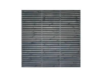 Sichtschutzzaun Lamellenzaun Kiefer Aosta Steingrau Produktbild #1