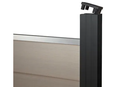 XL WPC Pfosten schwarz 183 cm Produktbild #2