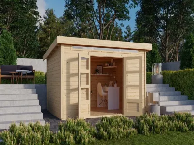 Gartenhaus Kandern 9 28 mm naturbelassen Produktbild #1