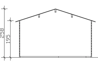 Gartenhaus Blockbohlenhaus Alicante 1 28 mm naturbelassen Produktbild #5