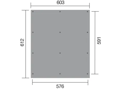 Carport Flachdach-Doppelcarport 618 Gr. 2 Produktbild #3