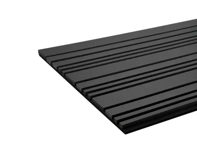 Akustikpaneele Wandverkleidung Venus Schwarz 240 cm Produktbild #1