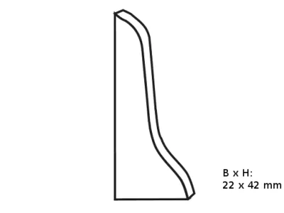 Endkappen für Sockelleiste Profil 1 1K 1 MK Edelstahl Optik 2002 Produktbild #2