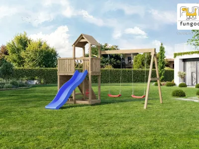Spielturm Floppi KDI inkl. Doppelschaukel + Rutsche Produktbild #10