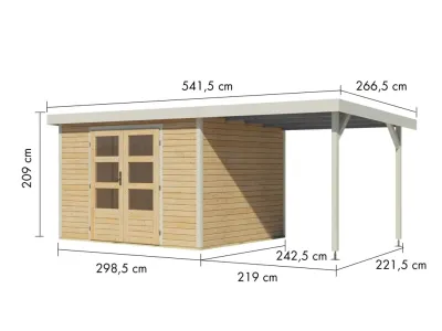Gartenhaus Jupiter 5 19 mm Produktbild #5