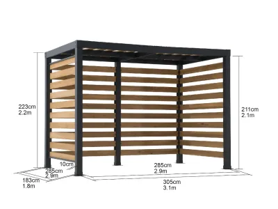 Stahl-Pergola MARAO – 191 cm x 313 cm Produktbild #4