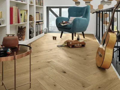 Parkett PS 500 Eiche authentic greige 9006 Fischgrät Gebürstet Produktbild #2