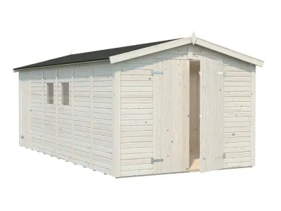 Gerätehaus Dan 14,2 m² 16 mm transparent tauchimprägniert Produktbild #1