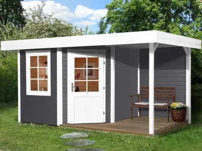 Gartenhaus Designhaus 213 Plus A Gr. 1 grau Produktbild #1