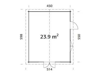 Gartenhaus Blockbohlenhaus Irene 23,9 m² 44 mm braun tauchimprägniert Produktbild #3