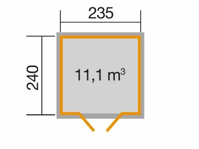 Gartenhaus 219 Gr. 1, 28 mm, schwedenrot Produktbild #2