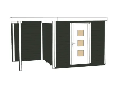 Gartenhaus Designhaus wekaLine 413 A Gr. 2 45 mm anthrazit Produktbild #3