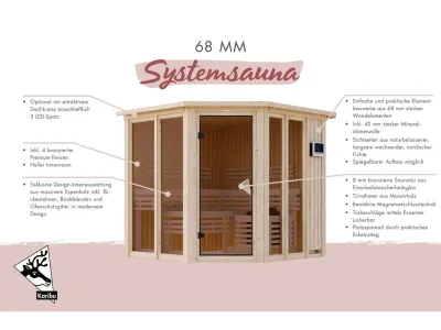 Sauna Airi SET mit Ofen 9 kW, externer Steuerung Produktbild #7