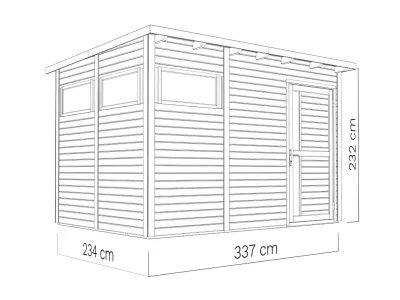 Gartenhaus Punta 3 19 mm natur Produktbild #10