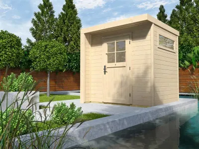 Gartenhaus Designhaus 262 21 mm naturbelassen Produktbild #1