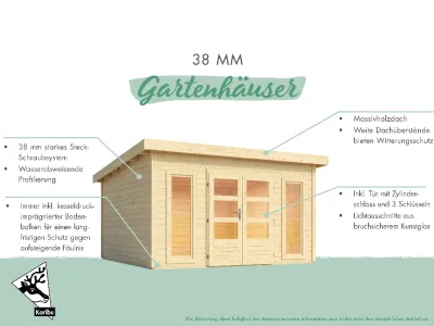 Gartenhaus Radeburg 5 naturbelassen Produktbild #8