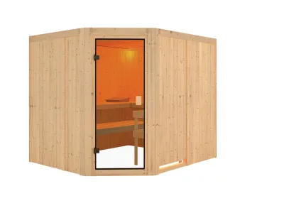 Elementsauna 68 mm Celine 7 SPARSET inkl. 9 kW Saunaofen und int. Steuerung Produktbild #4