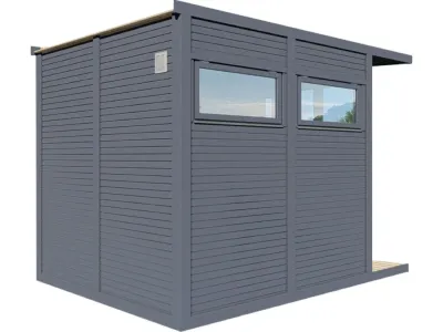 Gartenhaus Futura Premium 19 mm Rhombusprofil anthrazit Produktbild #9