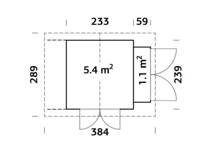 Gerätehaus Marcus 6,5 m² 16 mm naturbelassen Produktbild #3