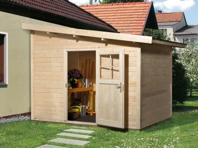 Gerätehaus Anlehnhaus 260 Gr. 1 28 mm naturbelassen Produktbild #1