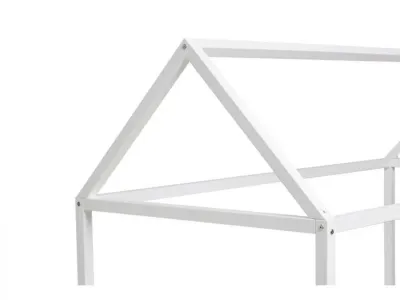 Belladoor Kiwi Kinderbett Hausbett Holzbett Mit Lattenrost Rausfallschutz Weiß Produktbild #3