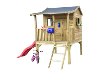 Stelzenhaus Saloon XL KDI + Rutsche rot Produktbild #9