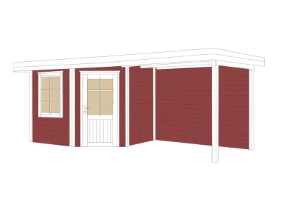 Gartenhaus Designhaus 213 B Gr. 2 28 mm schwedenrot Produktbild #3