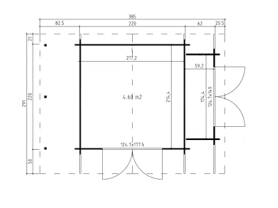 Gerätehaus Blockbohlenhaus Vilano 2 28 mm naturbelassen Produktbild #2