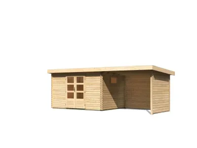 Gartenhaus Blockbohlenhaus Trittau 5 38 mm mit Varianten Produktbild #4