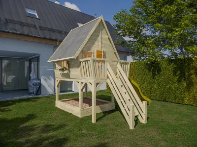 Stelzenhaus Clubhouse KDI inkl. Rutsche gelb Produktbild #2