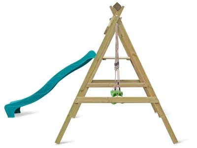 Doppelschaukel mit Podest Cosy Double KDI inkl. 2 Schaukelsitze und Rutsche Produktbild #6