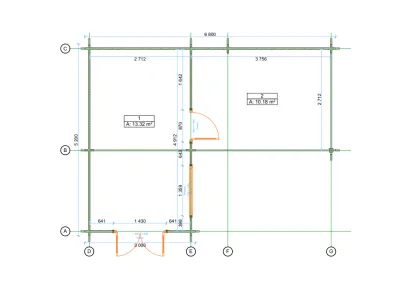 Gartenhaus Blockbohlenhaus Quinn 44 mm naturbelassen Produktbild #6