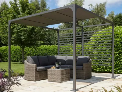 Aluminium-Pergola "Florence 3x3" dunkelgrau Produktbild #2