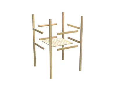 Spielturm Lotti naturbelassen inkl. Kletterwand Produktbild #3