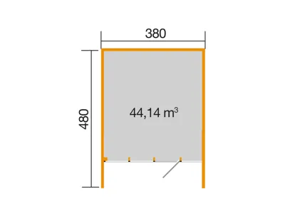 Gartenhaus Designhaus Cubilis 2.0 Gr. 2 45 mm naturbelassen, inkl. selbstklebender Dachbahn Produktbild #3