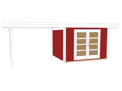 Gartenhaus Designhaus 126 Plus B Gr. 1 schwedenrot Produktbild #3