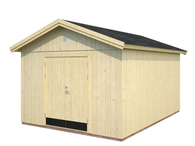 Gerätehaus Blockbohlenhaus Martin 13,6 m² 18+70 mm naturbelassen Produktbild #3