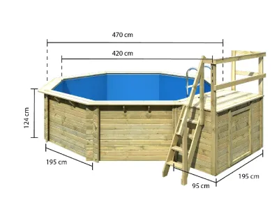 Holzpool 2 Set B naturbelassen Produktbild #4