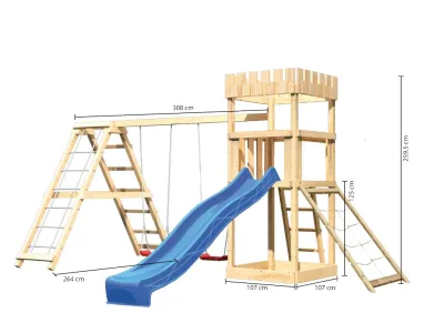 Spielturm Ritterburg Löwenherz SET naturbelassen Produktbild #8