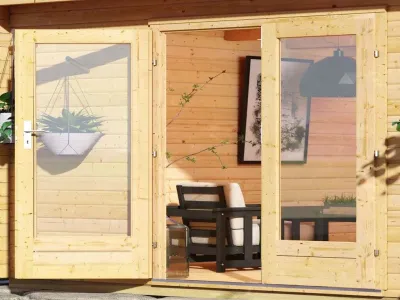 Gartenhaus Radeburg 2 40 mm naturbelassen Produktbild #6
