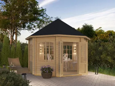 Pavillon Gartenlaube Jamaica naturbelassen Produktbild #1
