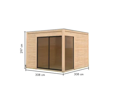 Gartenhaus Dice 1 38 mm naturbelassen Produktbild #2