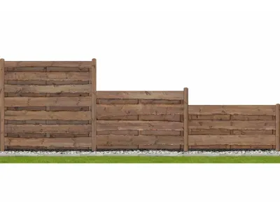 NATURA Bohlen-Zaun DIY-Bausatz braun Produktbild #2