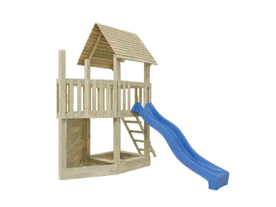 Spielturm Ship Tower KDI inkl. Rutsche blau Produktbild #8